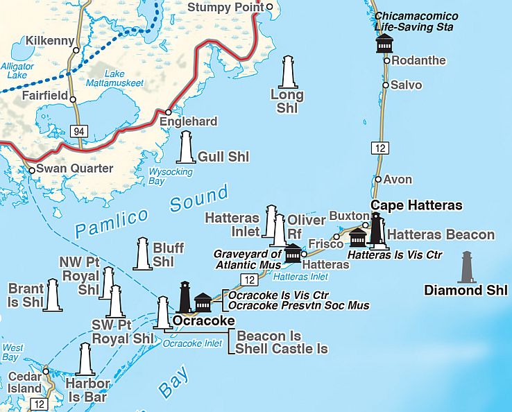 Lighthouses In New England Map - Map of world